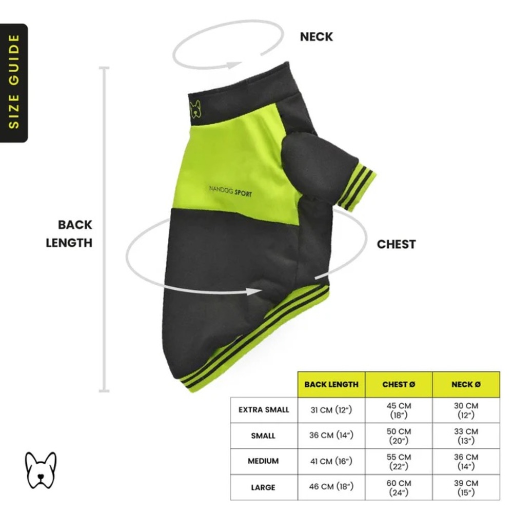 NANDOG PET GEAR  Dog Sport Jacket  Black/ Yellow Size : L - Picture 8 of 8